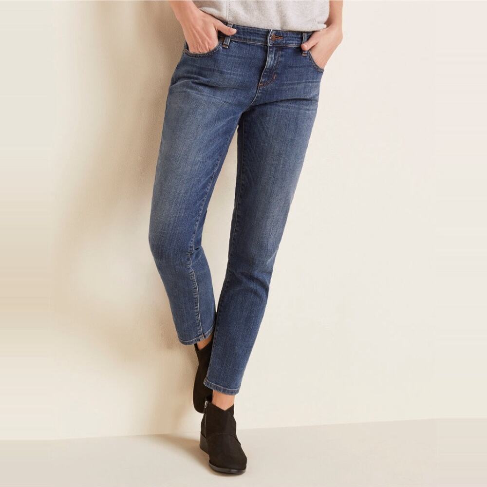 Eileen Fisher Organic Cotton Stretch Boyfriend Jeans Womens size 4
